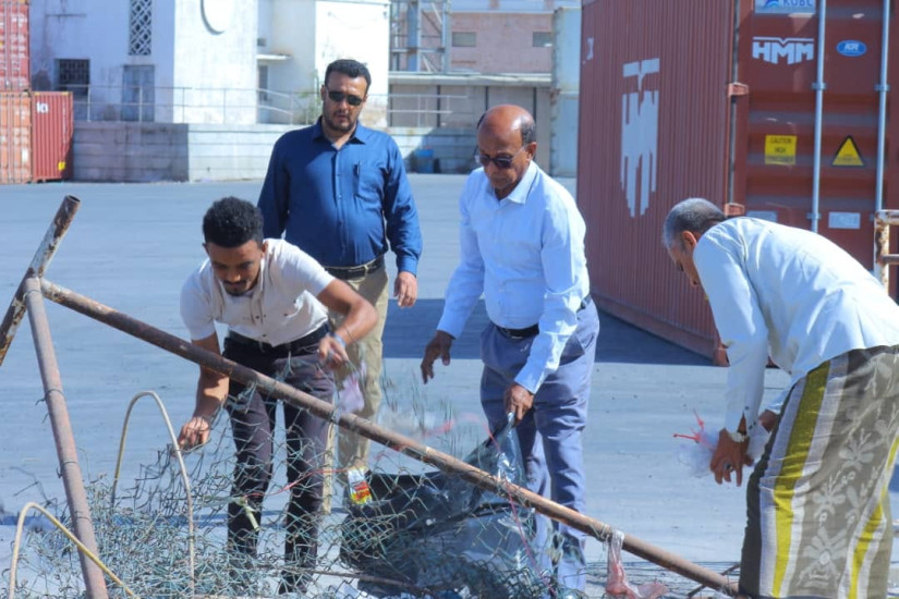قيادة وموظفو مؤسسة موانئ البحر العربي (ميناء المكلا) يشاركون في حملة أسبوع النظافة 2023م
