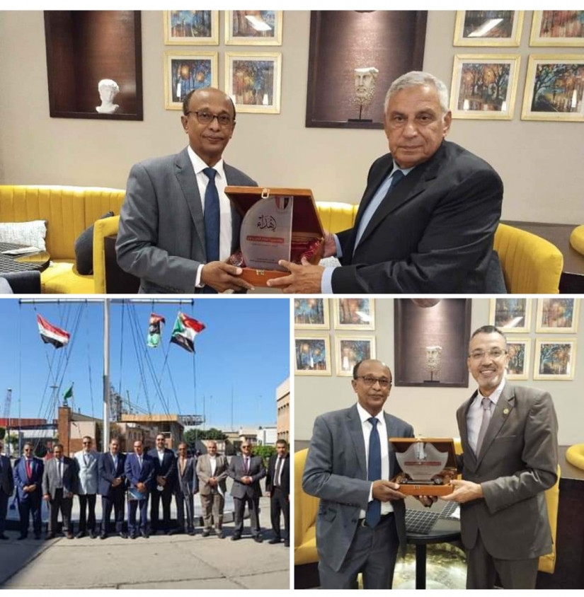 Arabian Sea Ports Corporation honors the Secretary General of the Arab Ports union and Director of the Ports Training Institute