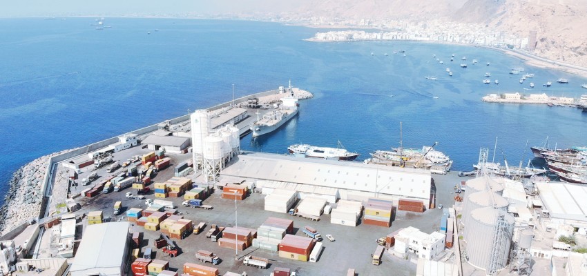 A general view of Mukalla Port berths and daily operational activities